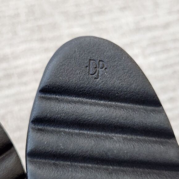 Donald J Pliner womens Marti  black cross strap leather wedge sandals black sz 7 - Picture 11 of 12